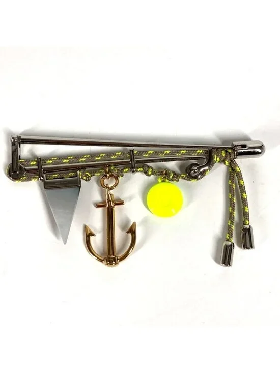 Louis Vuitton Brooch Rope Logo Metal Silver - Picture 5 of 9